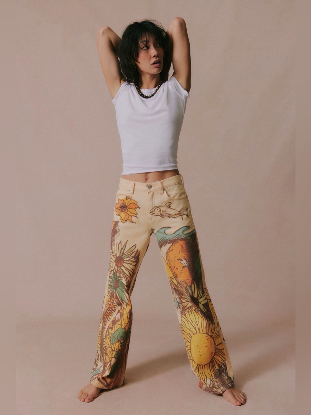 NWT We the Free Tinsley Printed Jeans Size 26